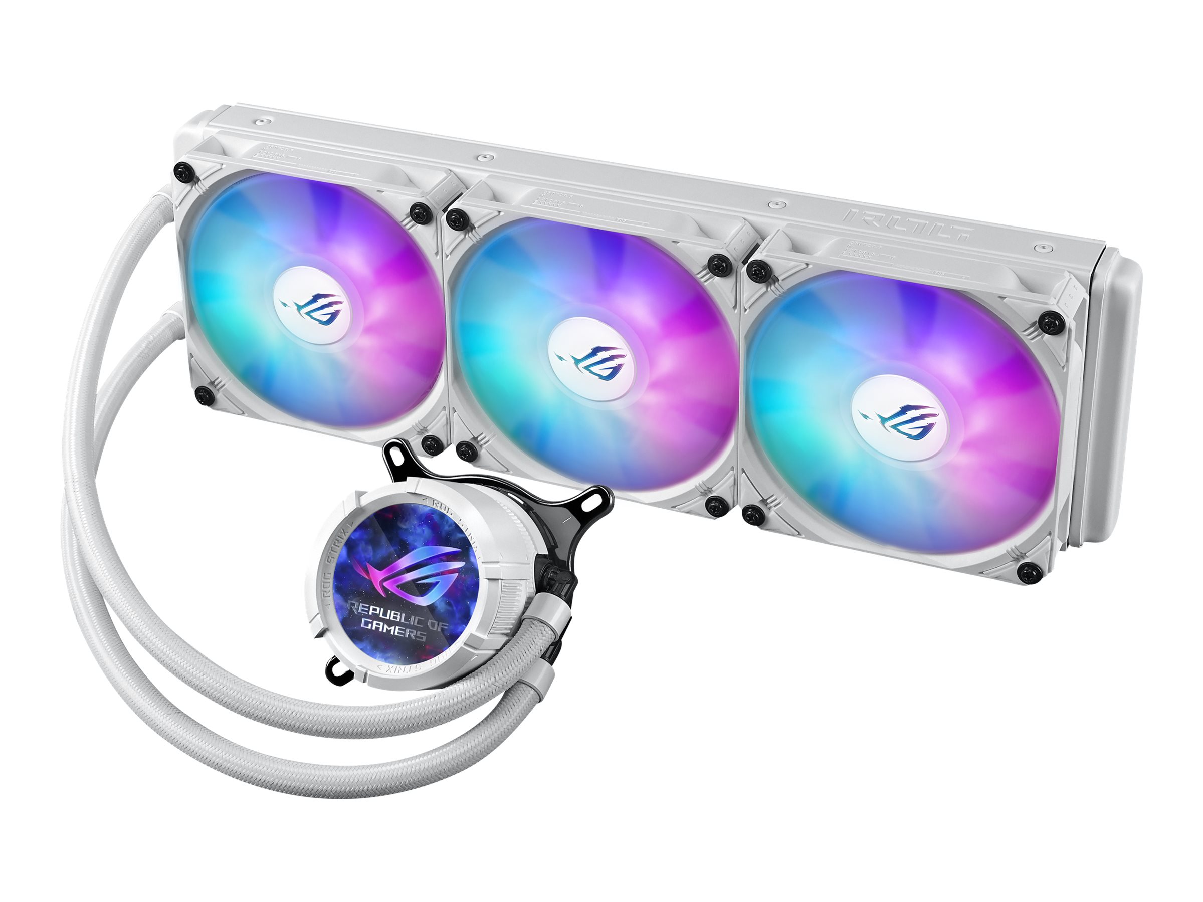 ASUS ROG STRIX LC III 360 ARGB LCD - White Edition - Prozessor-Flüssigkeitskühlsystem - (für: LGA1700, LGA1200, LGA115x Socket, AM4, AM5)