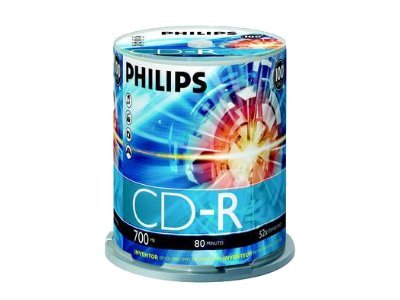 Philips CR7D5NB00 - 100 x CD-R - 700 MB (80 Min), Ansicht 3