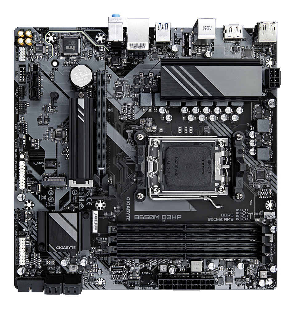 Gigabyte B650M D3HP (B650,AM5,mATX,DDR5) - AMD Sockel AM5 (Ryzen Zen4), Ansicht 2