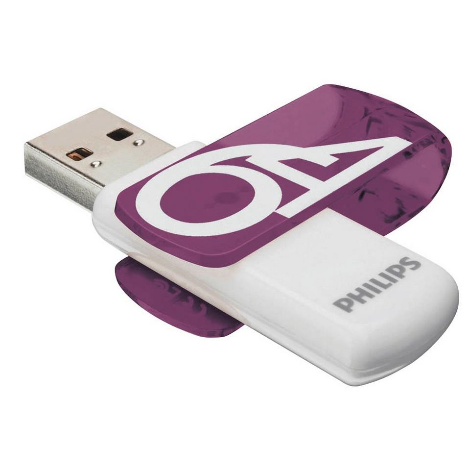 Philips FM64FD05B Vivid Edition 2.0 - USB-Flash-Laufwerk - 64 GB - USB 2.0 (Packung mit 2), Ansicht 2