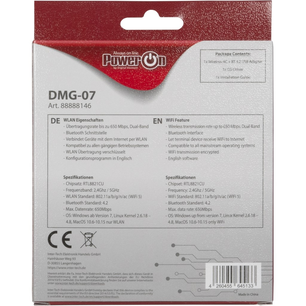Inter-Tech DMG-07 - Netzwerkadapter - USB 2.0, Ansicht 3