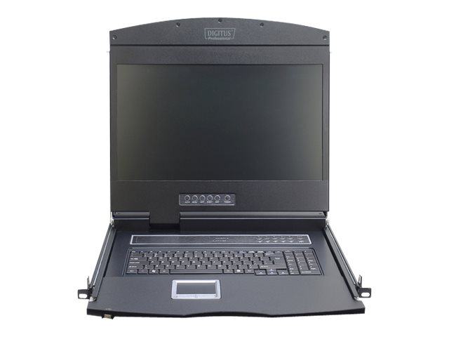 DIGITUS 19 LCD KVM Konsole 8-Port VGA deutsche Tastatur
