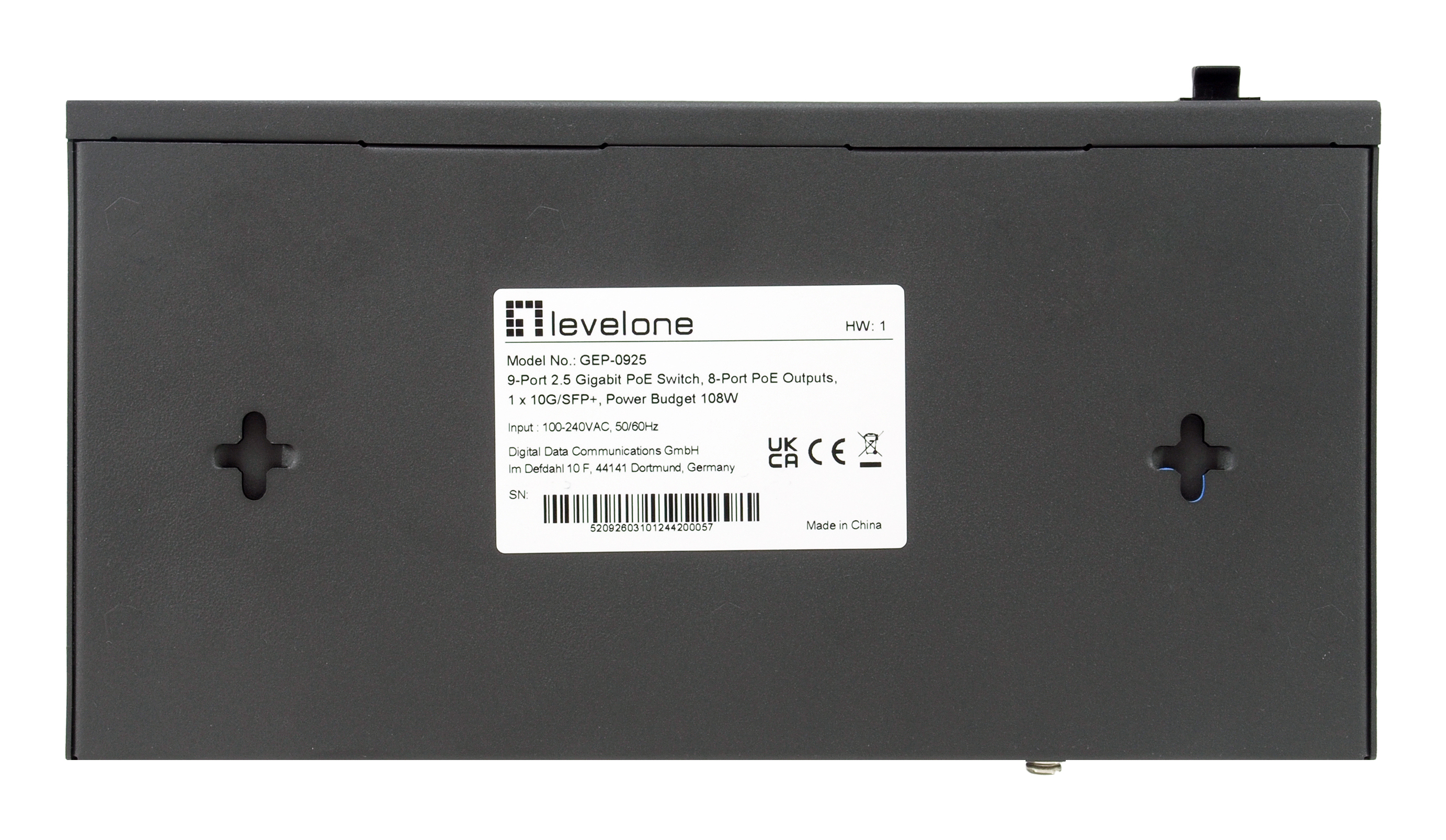 LevelOne Switch 9x GE GEP-0925 2.5GbE 108W 8xPoE+ sw - Switch - 10 Gbps, Ansicht 3