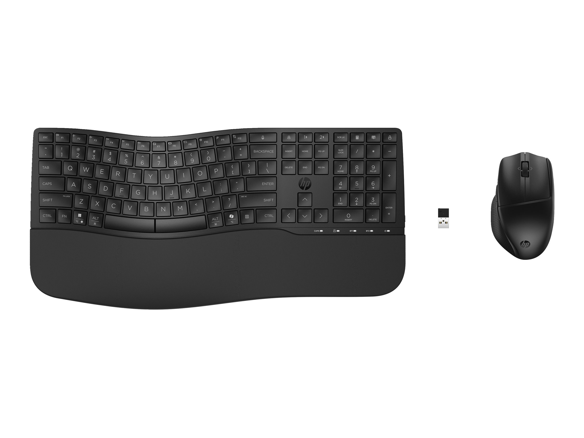 HP 685 - Tastatur-und-Maus-Set - Dual Mode, 3-Zonen-Layout, Multi-Device, 23 programmierbare Tasten - TL: US, QWERTY, Ansicht 3