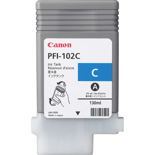 Canon PFI-102 C - 130 ml - Cyan - Original - Tintenbehälter, Ansicht 2