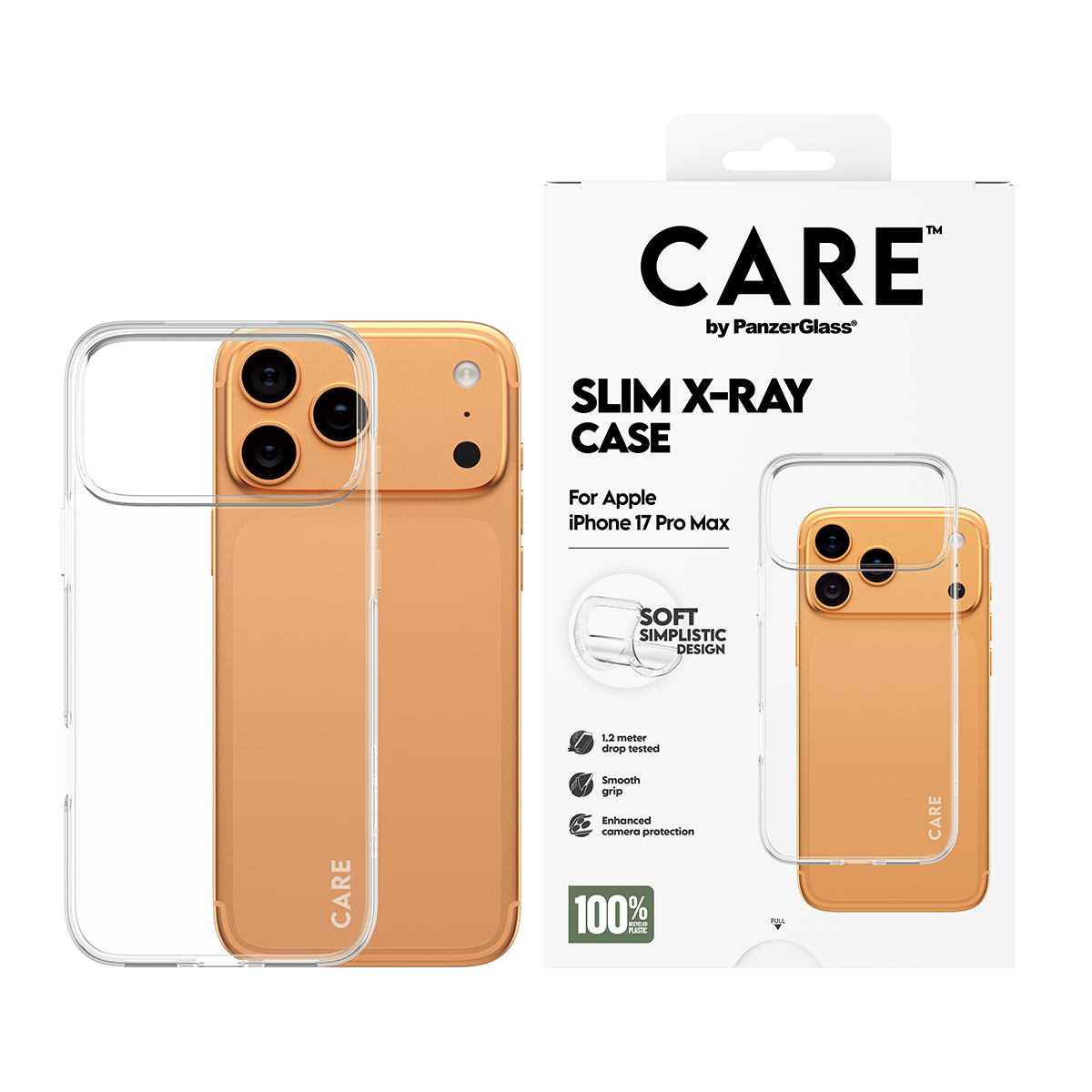 PanzerGlass CARE by PanzerGlass X-Ray - Hintere Abdeckung für Mobiltelefon - weicher Grund - TPU, Ansicht 3
