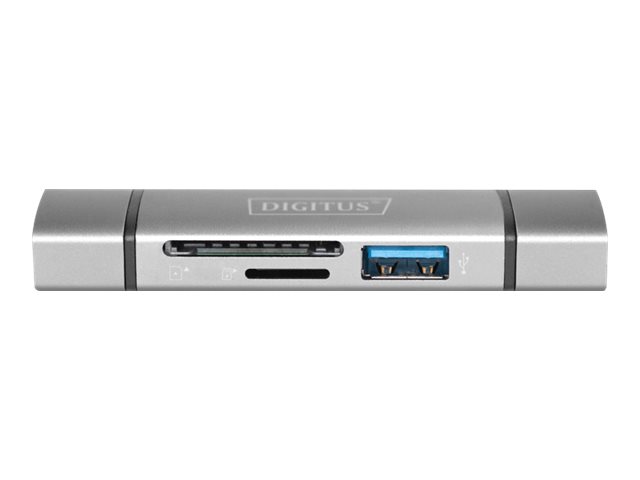DIGITUS Dualer Kartenlesegerät Hub USB-C / USB 3.0, OTG