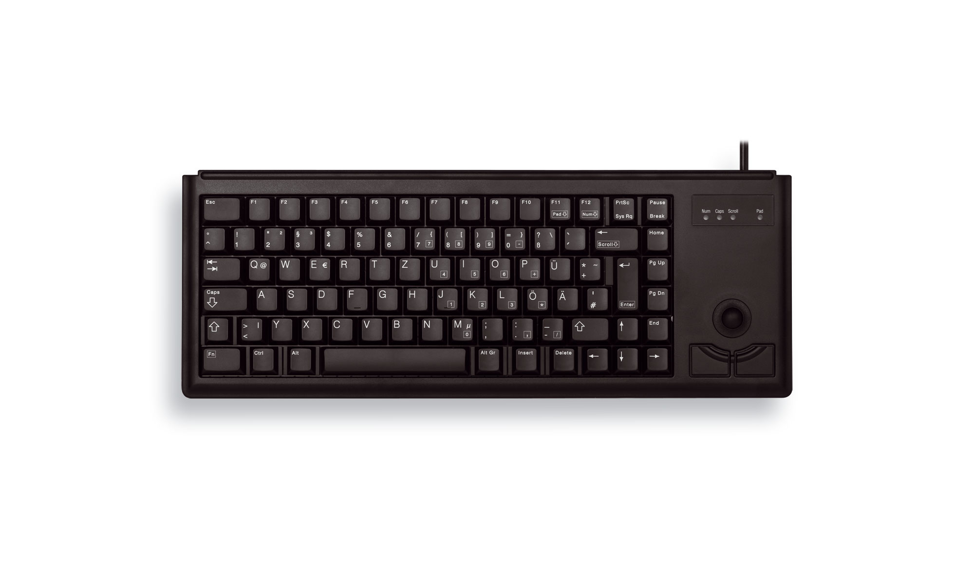 Cherry Slim Line Compact-Keyboard G84-4400 - Tastatur - 84 Tasten QWERTY - Schwarz