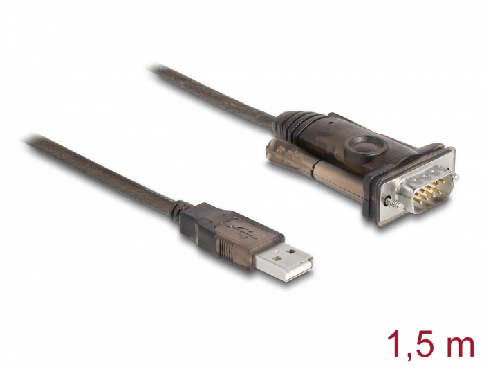 Delock Kabel USB / seriell - USB (M) zu DB-9 (M), Ansicht 2