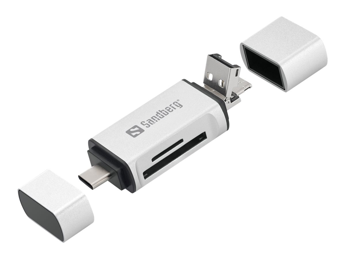 SANDBERG Card Reader USB-C+USB+MicroUSB (136-28)