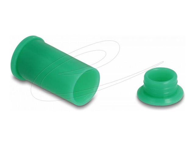 Delock Staubschutz für Anschluss - für solar männliche und weibliche Stecker Silikon 2-teilig - grün (Packung mit 10)