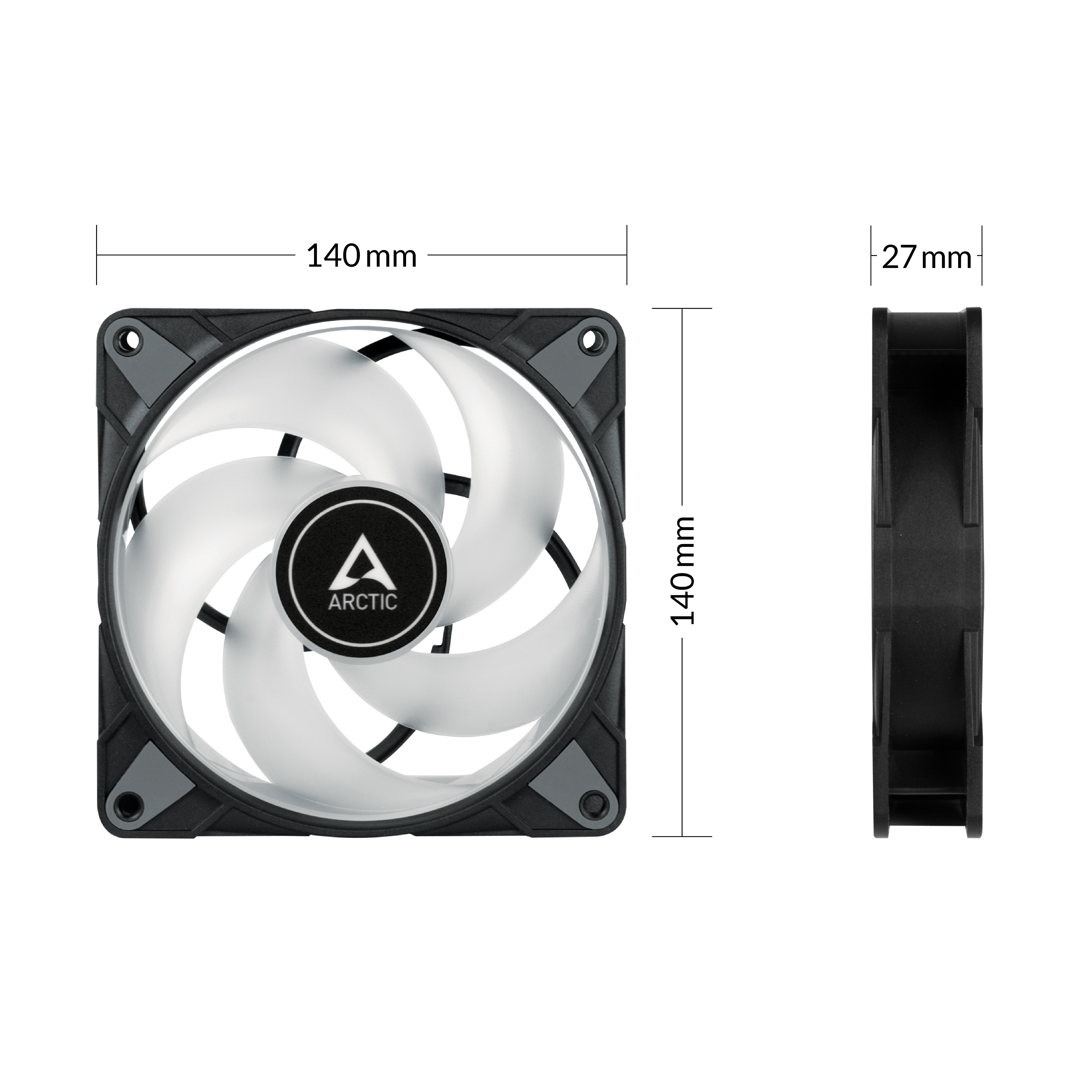 Arctic P14 PWM PST A-RGB - Gehäuselüfter - 140 mm, Ansicht 2