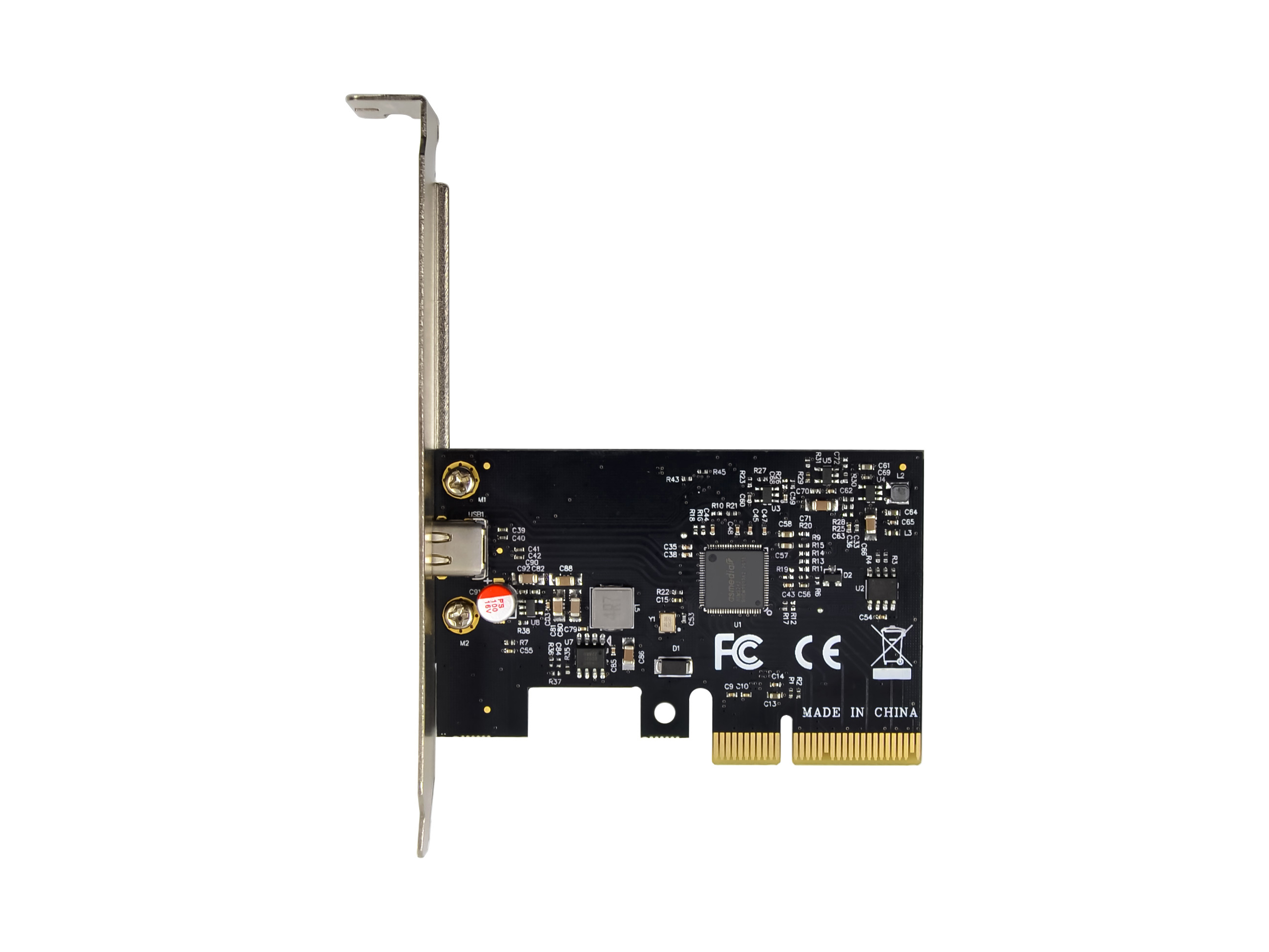 Conceptronic PCI Express Card 1xPort 2xUSB 3.2 Gen2 Typ-C gr, Ansicht 2