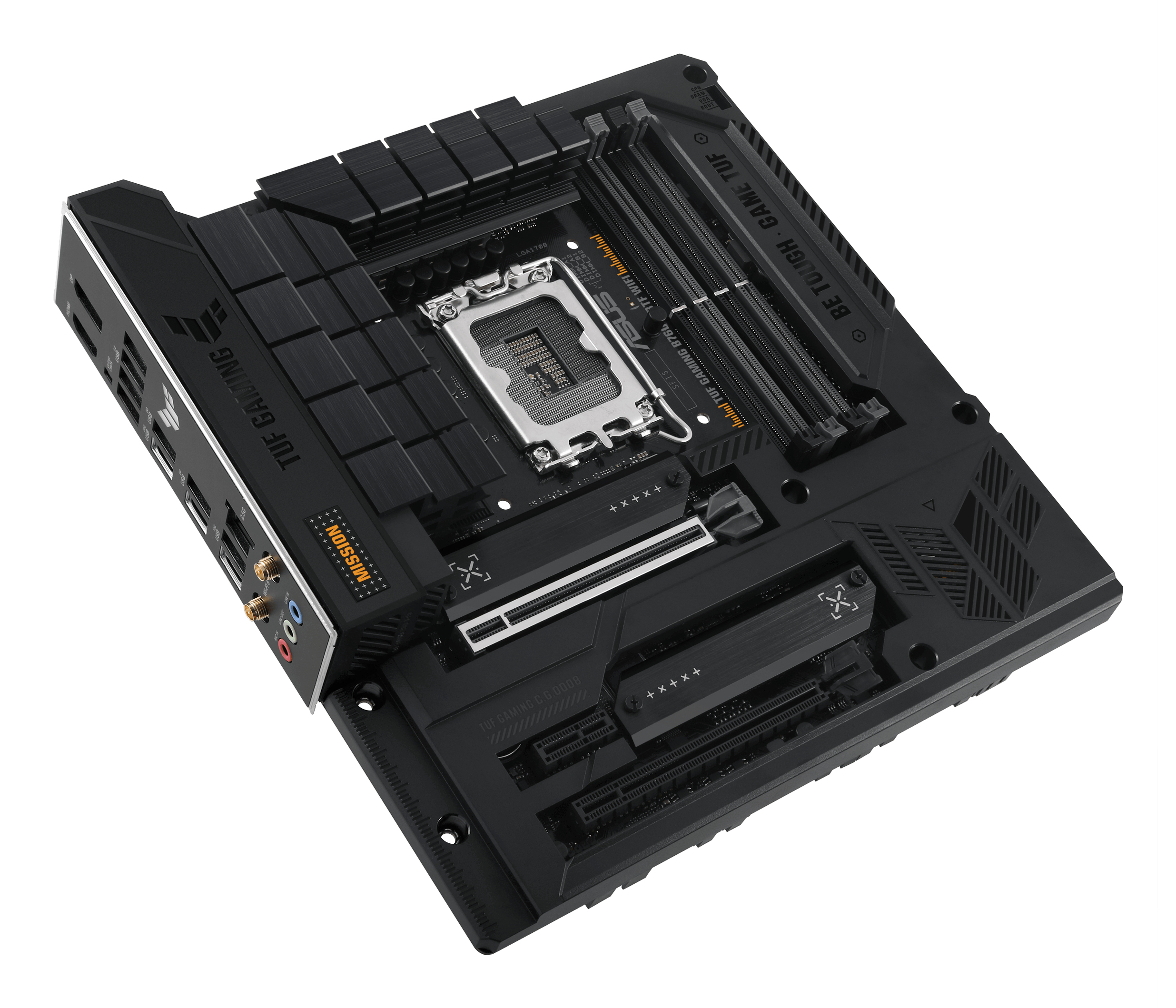 ASUS TUF GAMING B760M-BTF WIFI - Motherboard - micro ATX - LGA1700-Sockel - B760 Chipsatz - USB 3.2 Gen 1, USB 3.2 Gen 2, Ansicht 3