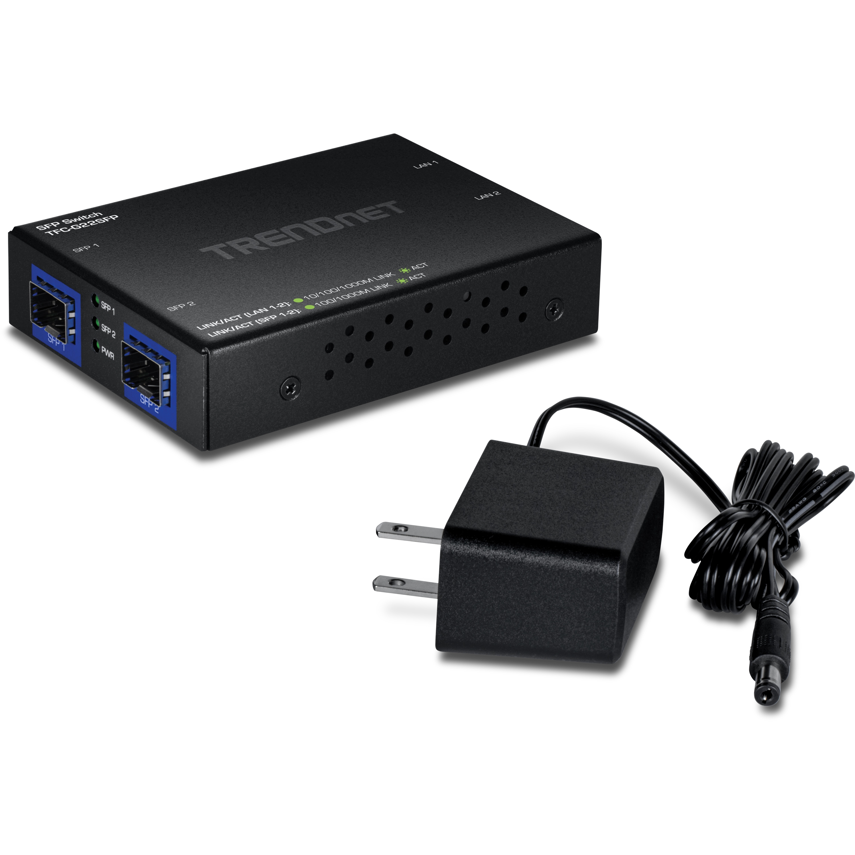 TRENDnet Switch WITH - Switch - TFC-G22SFP - Switch - 1 Gbps, Ansicht 4