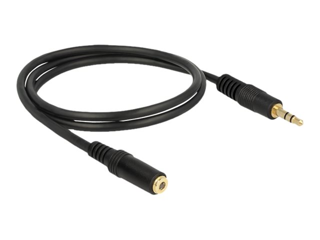 Delock Audioverlängerungskabel - mini-phone stereo 3.5 mm weiblich zu mini-phone stereo 3.5 mm männlich