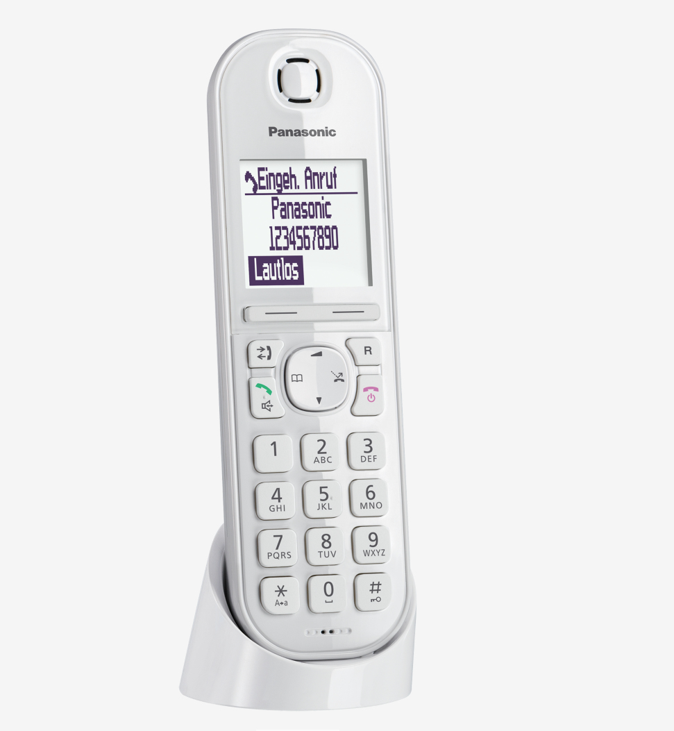 Panasonic KX-TGQ200 Trådløs digitaltelefon Ingen nummervisning Hvid