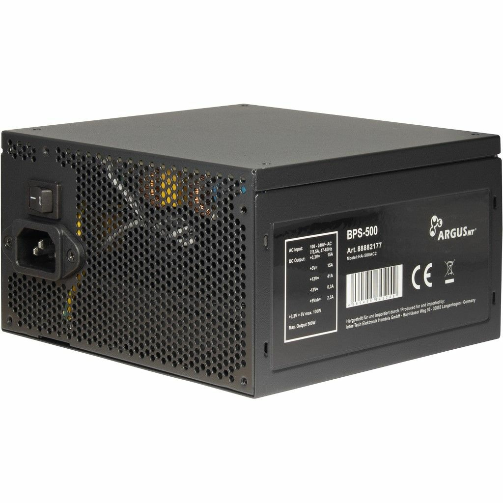 Inter-Tech Argus BPS-500 - Netzteil (intern) - ATX12V 2.4, Ansicht 3