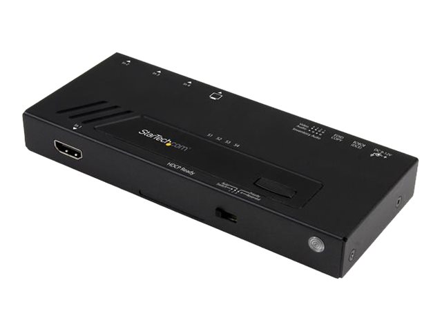 StarTech.com 4 Port HDMI automatischer Video Switch - 4K 2x1 HDMI Switch mit Fast Switching, Auto Sensing und Serial Control - Video/Audio-Schalter - 4 x HDMI - Desktop