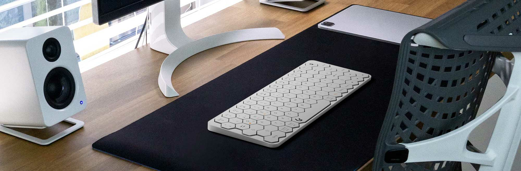 KeySonic TAS KSK-5020BT-S Wireless Mini Aluminium sil/w - Tastatur - TL: Deutsch, QWERTZ, Ansicht 2