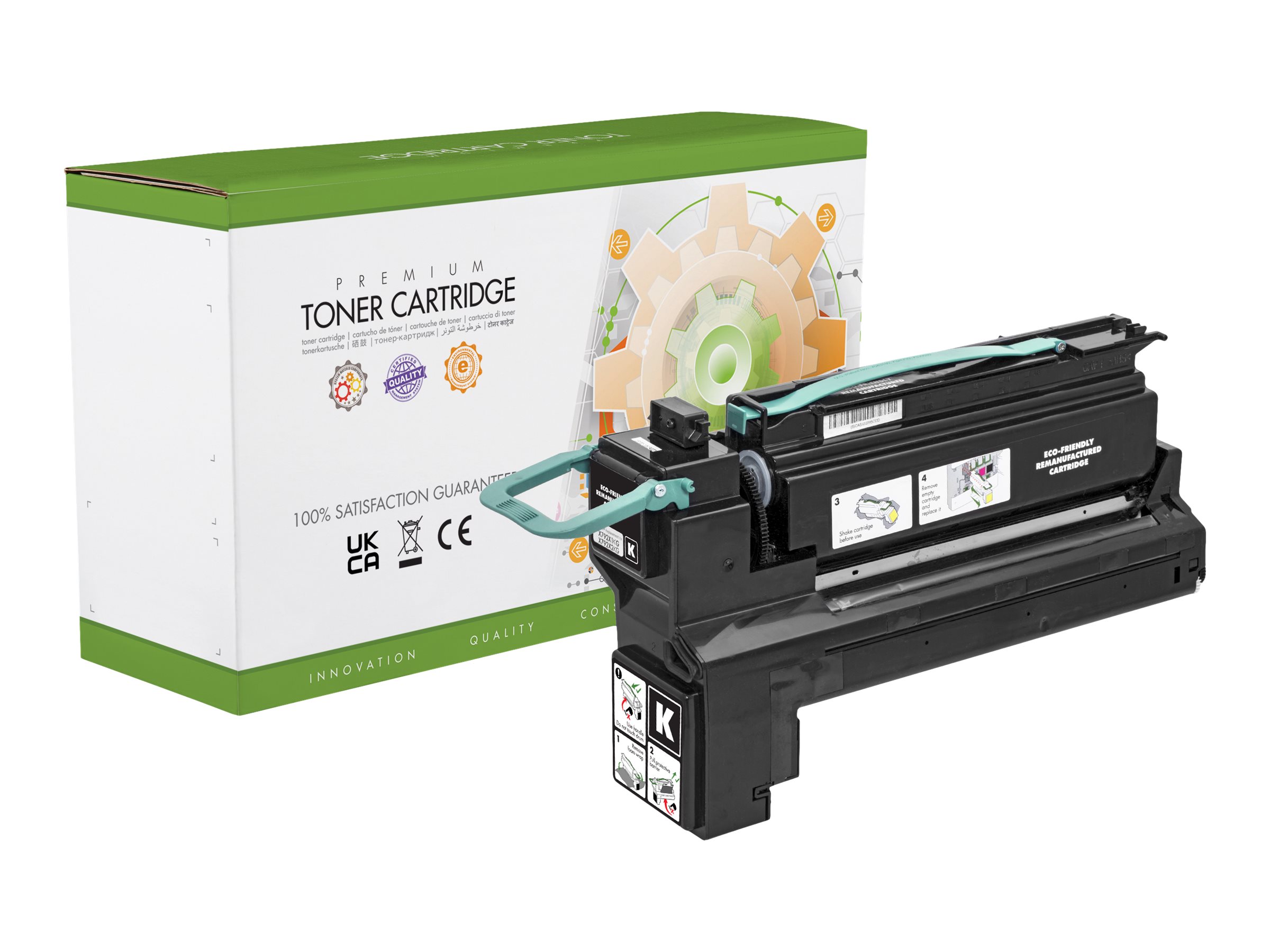 Static Control Schwarz - kompatibel - Karton - wiederaufbereitet - Tonerpatrone (Alternative zu: Lexmark C792X1KG)