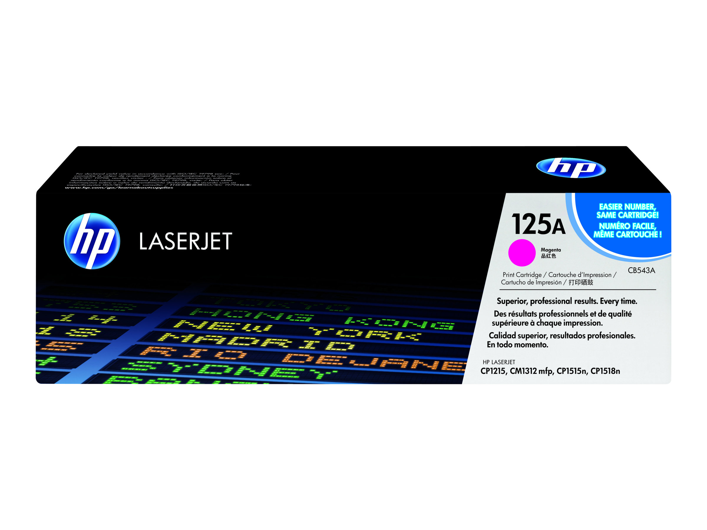 HP 125A - Magenta - original - LaserJet - Tonerpatrone (CB543A) - für Color LaserJet CM1312 MFP, CM1312nfi MFP, CP1215, CP1515n, CP1518ni