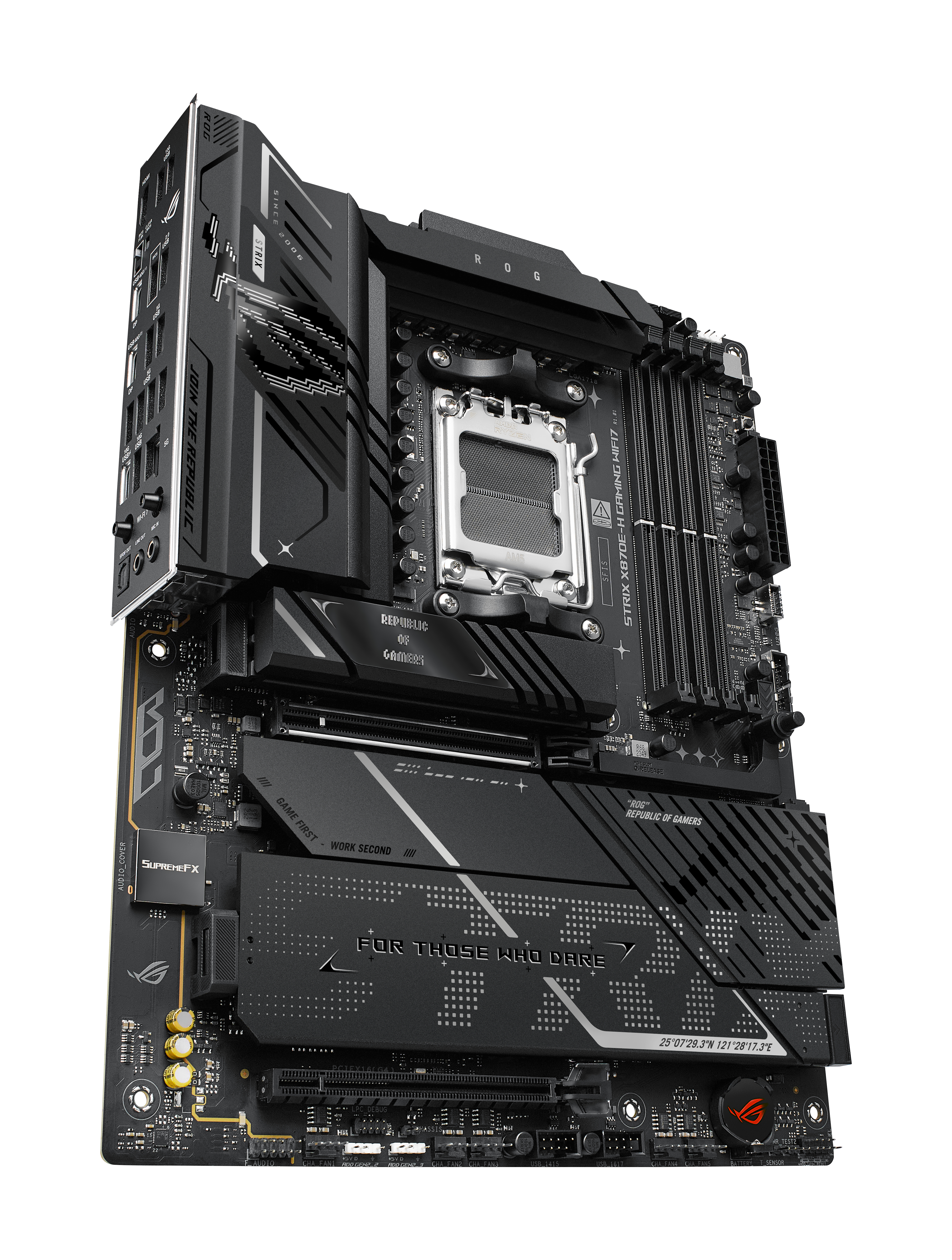 ASUS ROG STRIX X870E-H GAMING - Motherboard - ATX - Socket AM5 - AMD X870E Chipsatz - Wi-Fi 7, 5 GB Ethernet, Bluetooth, Ansicht 4