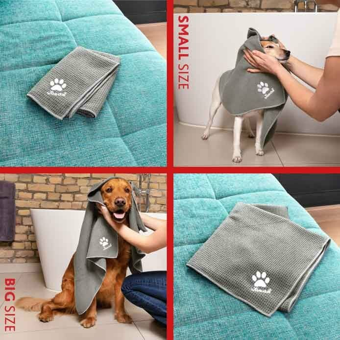 Vileda Pet Pro Microfaser-Handtuch XL grau Groesse XL 65 x 100cm, Ansicht 4