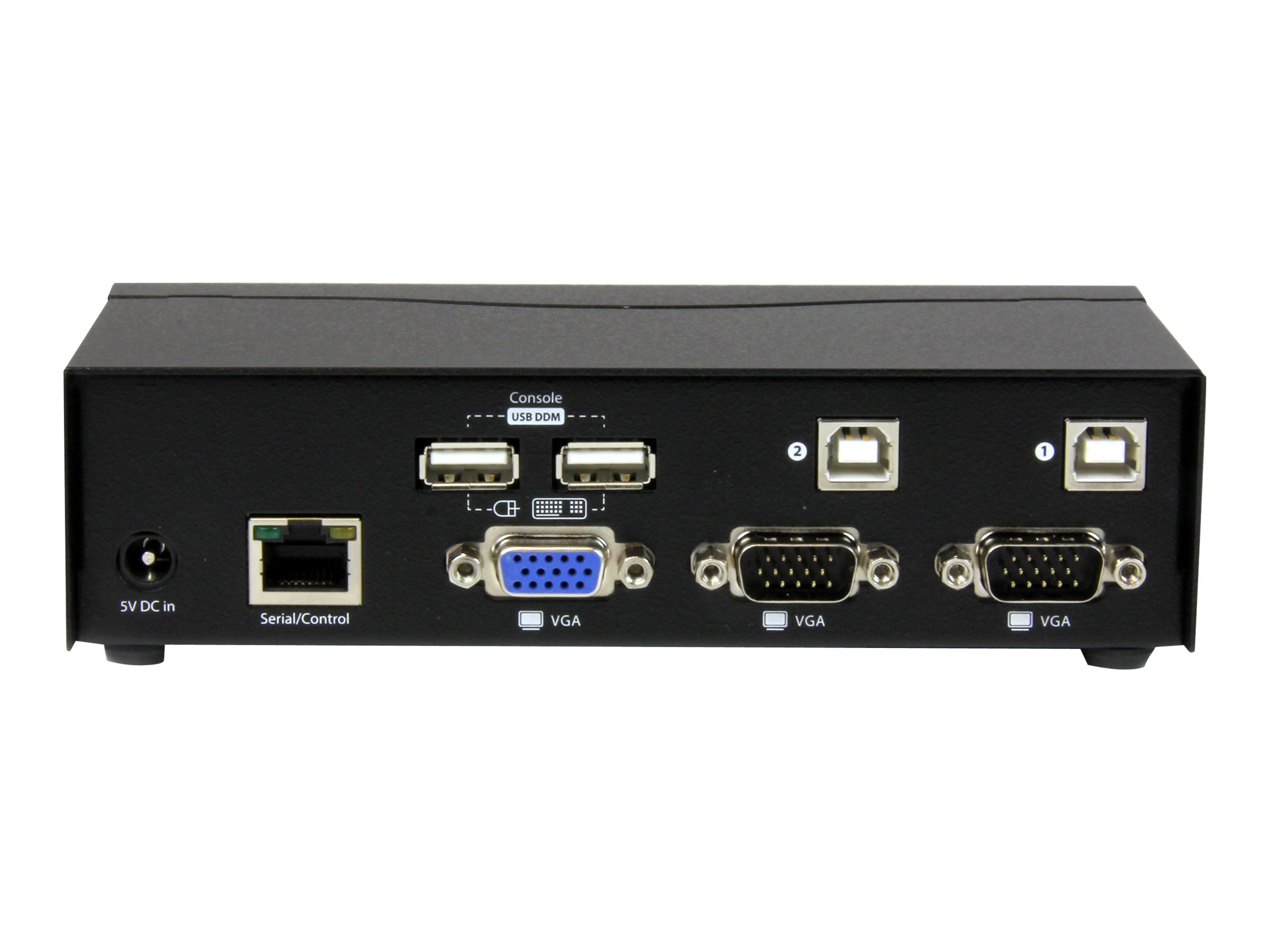 StarTech.com 2 Port USB VGA KVM Switch mit DDM Fast Switching und Kabeln
