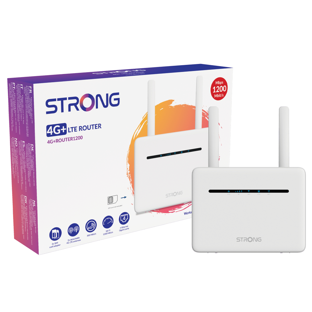 Strong 4G+ROUTER1200 - Router für Mobilfunknetz - Weiß - Haus - Gigabit Ethernet - 10,100,1000 Mbit/s - IEEE 802.11ac -…, Ansicht 2