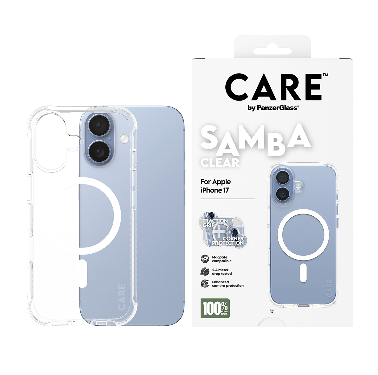 PanzerGlass CARE by PanzerGlass Samba - Hintere Abdeckung für Mobiltelefon - kompatibel mit MagSafe - TPU, Ansicht 2
