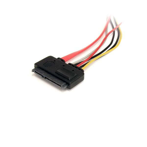 StarTech.com SATA Verlängerung 30cm - 22pin Kombikabel Stecker / Buchse - internes S-ATA Daten- Strom Verlängerungskabel, Ansicht 4