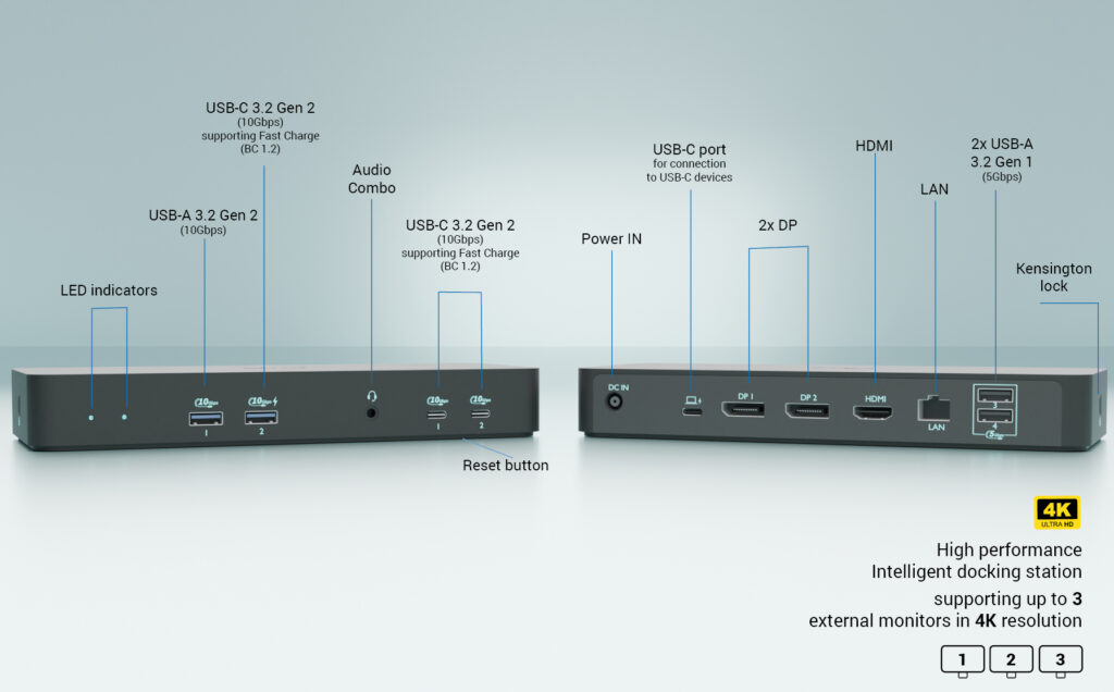 i-tec Dockingstation - USB-C / USB4 / Thunderbolt 3 / Thunderbolt 4 / Thunderbolt 5, Ansicht 4
