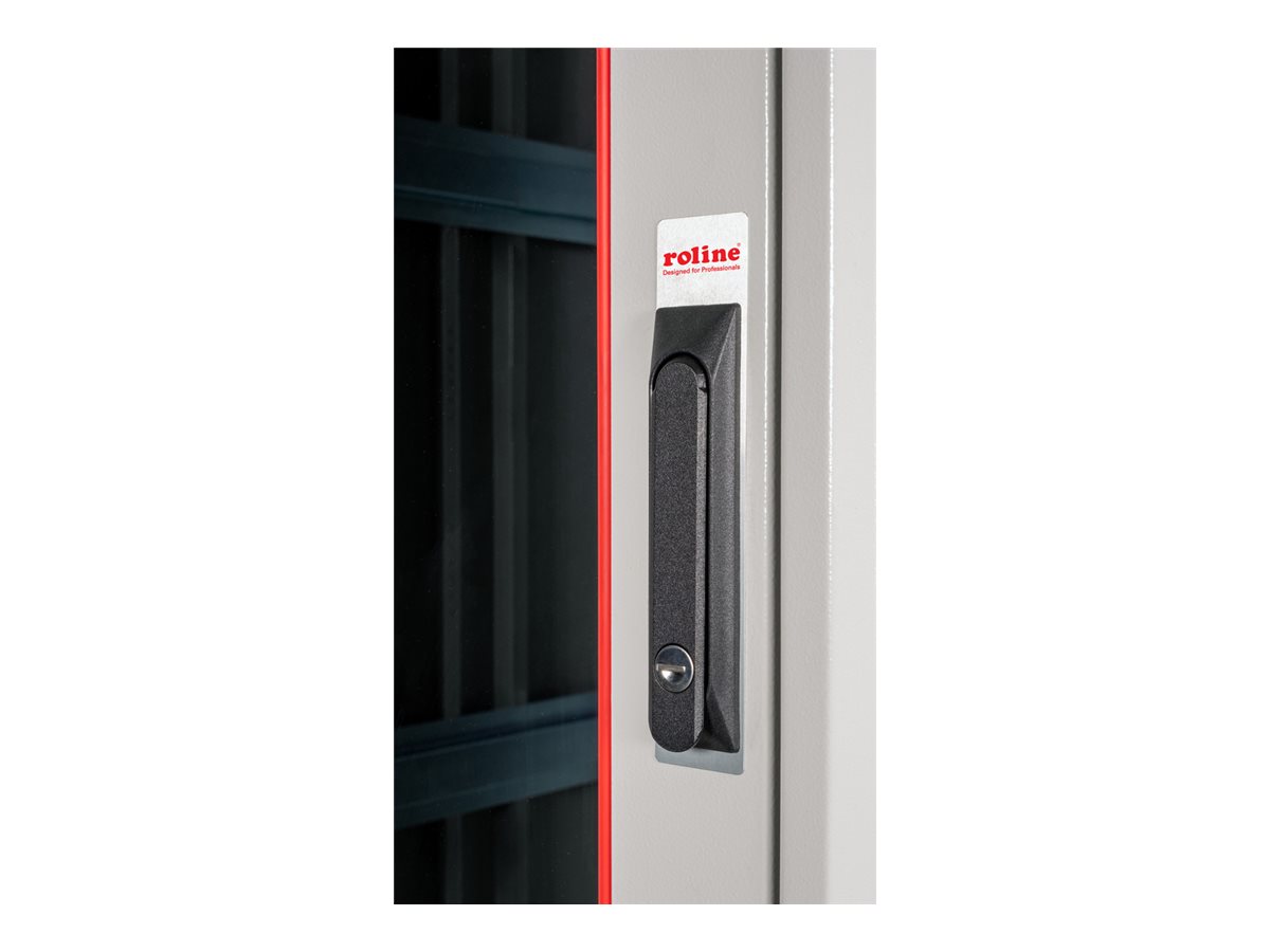 ROLINE 19 Zoll Netzwerkschrank Pro 47 HE 800x800 BxT Glastür grau, Ansicht 5