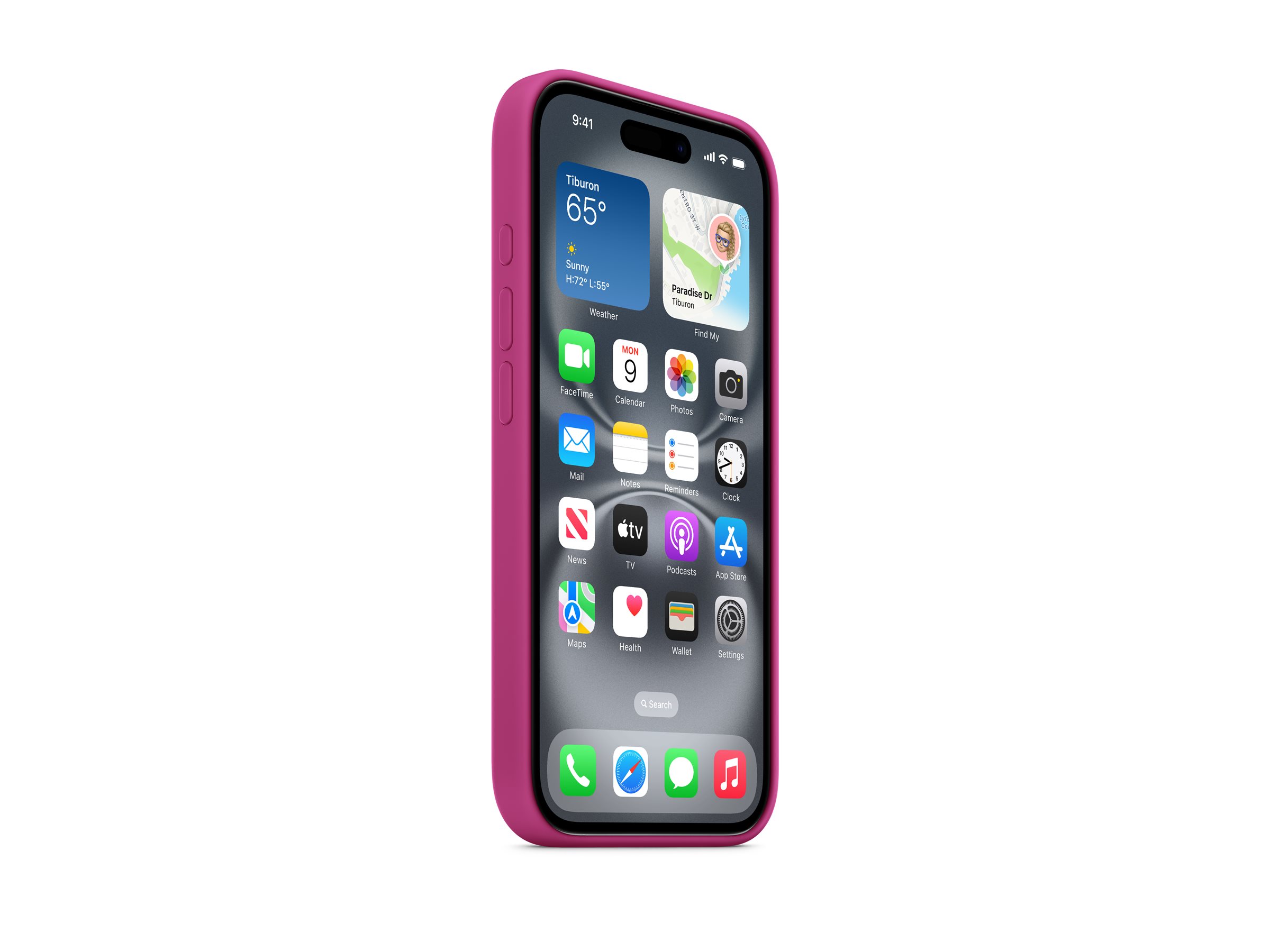Apple iPhone 16 Silikon Case mit MagSafe - Magentafarben, Ansicht 3