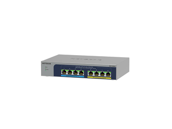 Netgear MS108UP - Unmanaged - 2.5G Ethernet (10010002500) - Vollduplex - Power over Ethernet (PoE) - Wandmontage