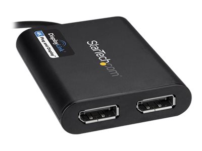 StarTech.com StarTech USB 3.0 to Dual DisplayPort Adapter 4K 60Hz, DisplayLink Certified, Video Converter with External Graphics Card - Mac & PC (USB32DP24K60)