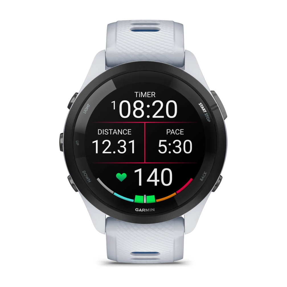 Garmin Forerunner 265 - 46 mm - Whitestone - intelligente Uhr mit Riemen - Handgelenkgröße: 135-205 mm - Anzeige 3.25 cm, Ansicht 3