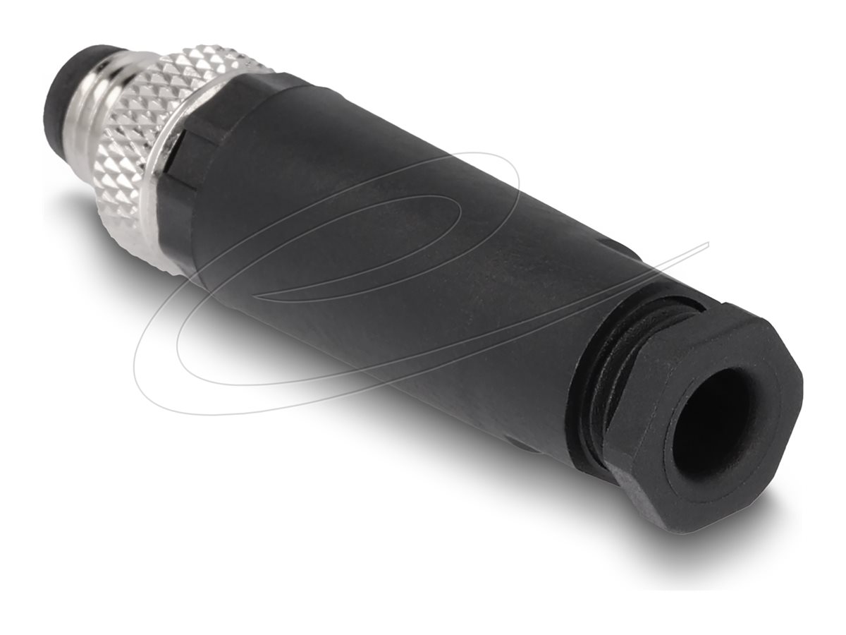 Delock Netzanschluss - 4 pin M8-A (M) zu Schraubklemme