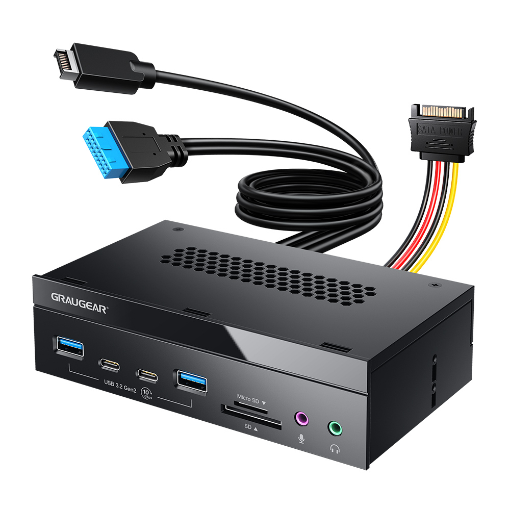 GrauGear Multi Frontblende 4-Fach+ Kartenleser USB SD Micro, Ansicht 2