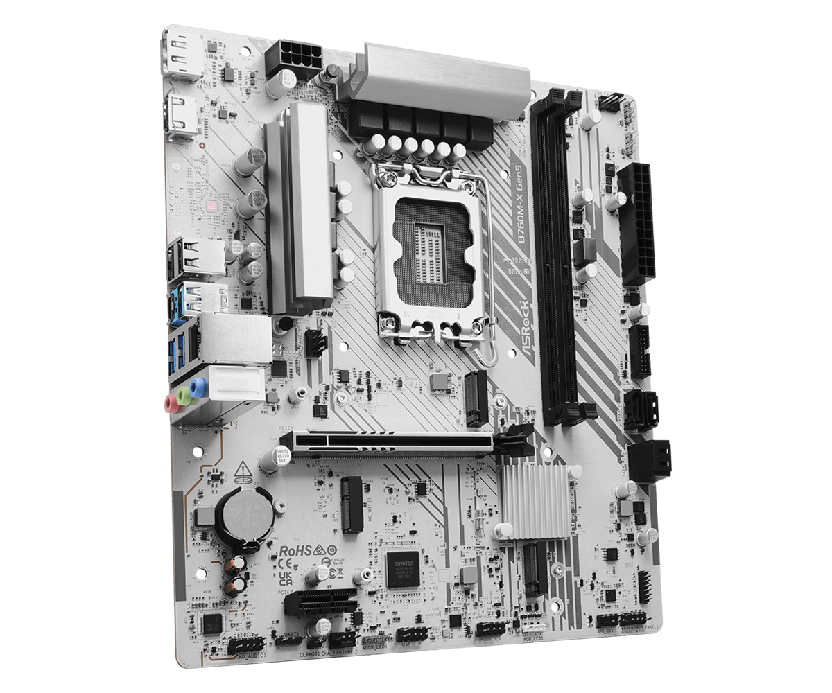 ASRock B760M-X GEN5 Intel S1700 retail, Ansicht 3