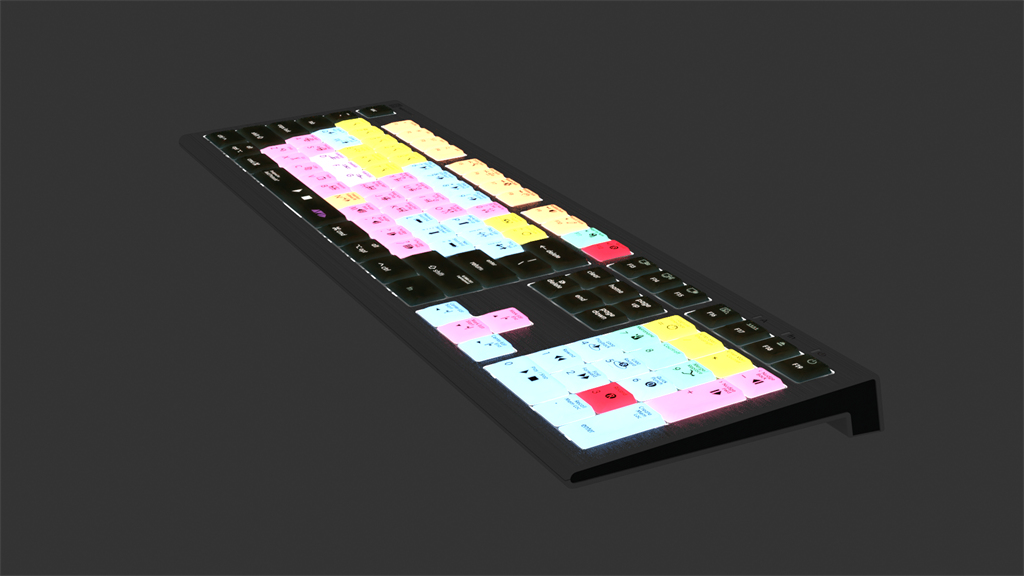 Logickeyboard ASTRA 2 - Volle Größe (100%) - Kabelgebunden - USB - Scherenschalter - Schwarz - TL: Französisch, AZERTY, Ansicht 2