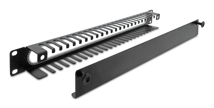 Delock Cable routing panel - Schwarz, RAL 9005 - 1U - 48.3 cm (19), Ansicht 4
