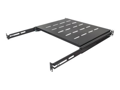 Intellinet 19 Ausziehbarer Fachboden 1 HE geeignet für Schränke mit 600 bis 800 mm Tiefe Ablagefläche 350 mm Tiefe schwarz - Rack - Regal - Schwarz RAL 9005 - 1U - 48.3 cm (19)