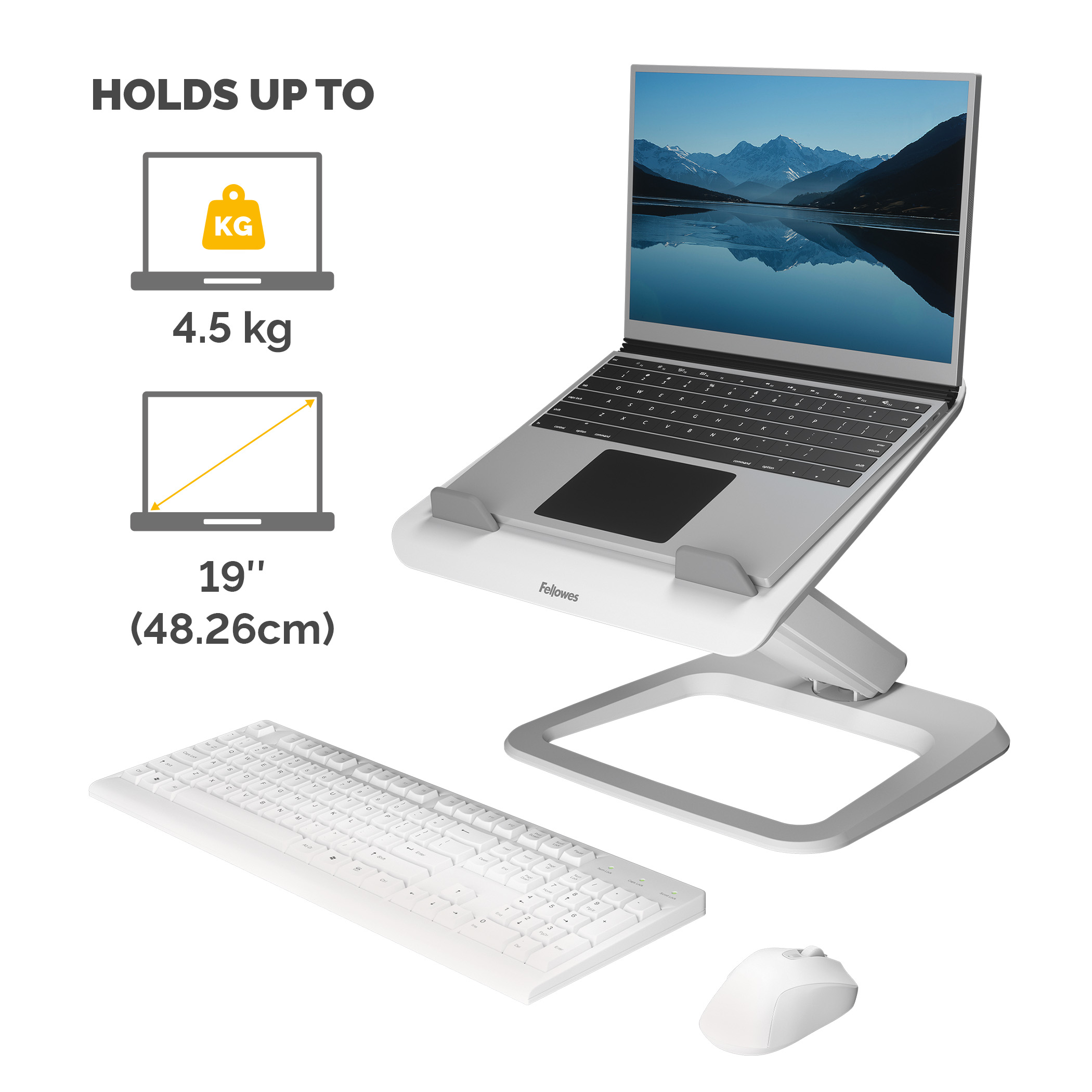 Fellowes Hana LT - Notebook-Ständer - 48.3 cm (19) - Weiß, Ansicht 3