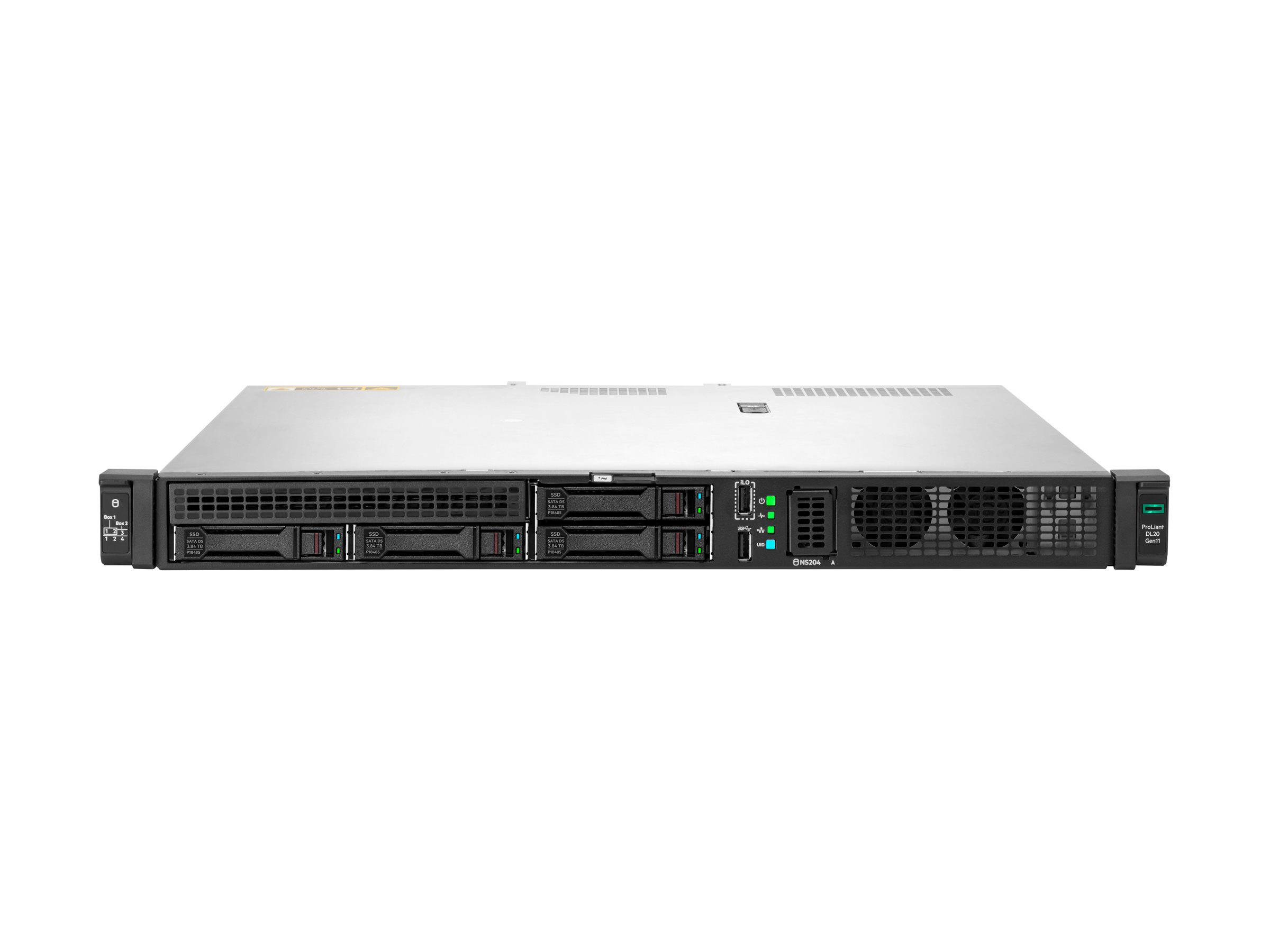 HPE ProLiant DL20 Gen11 - Server - Rack-Montage - 1U - 1-Weg - 1 x Xeon 6333P / 3.1 GHz - RAM 32 GB - SATA/SAS/NVMe - Hot-Swap 6.4 cm (2.5")