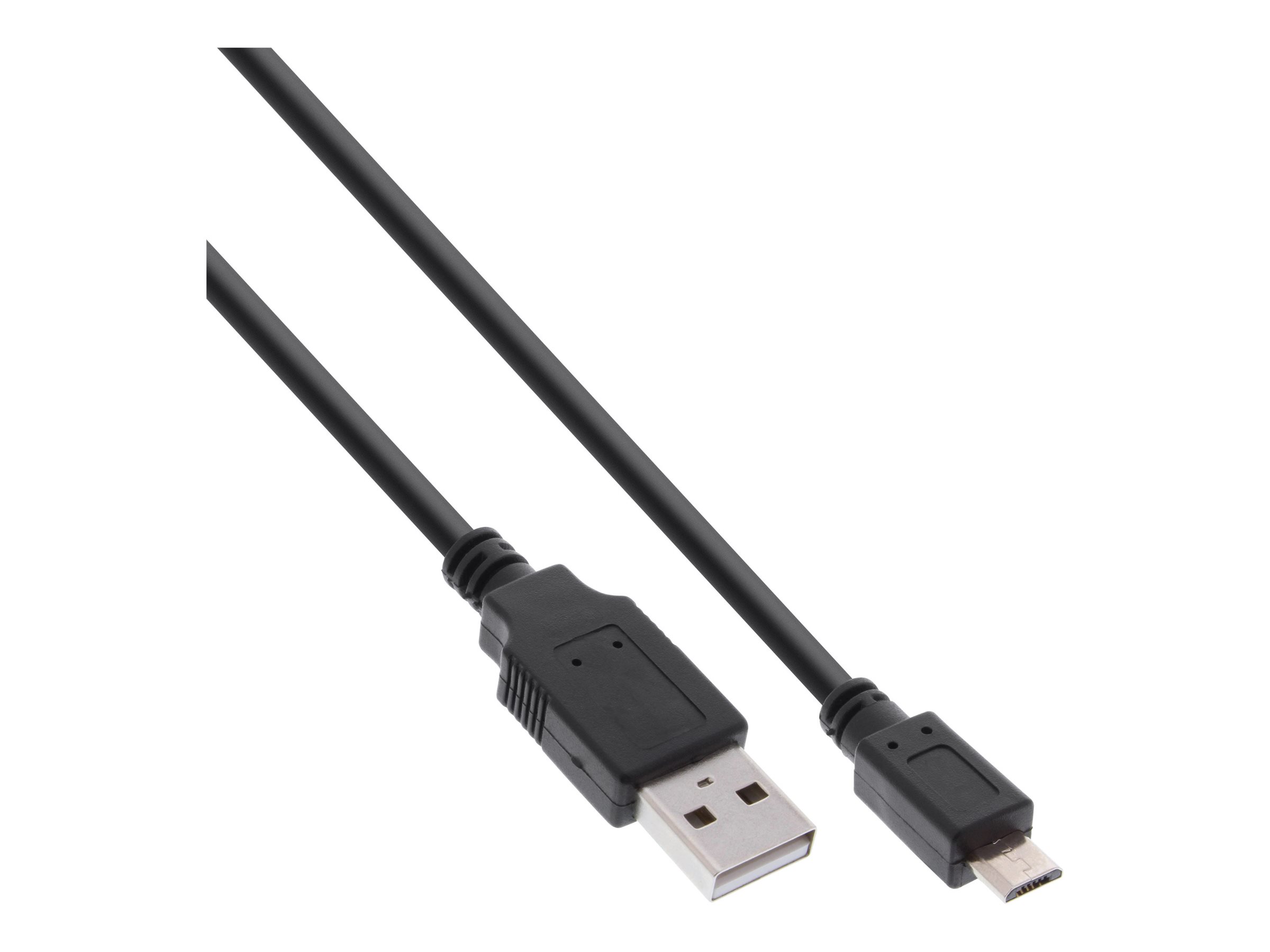 InLine Micro-USB 2.0 Kabel - Schnellladekab. - USB-A STMicro-B ST - schwarz - 1m