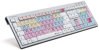 Logickeyboard Avid Pro Tools - Volle Größe (100%) - Kabelgebunden - USB - QWERTZ - Schwarz - Silber