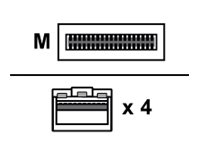 HP Enterprise E BLc QSFP+ to 4x10G SFP+ AOC 15m (721076-B21) - REFURB