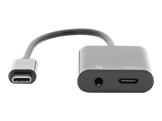 DIGITUS USB Type-C Adapter  Konverter Type-C auf USB Type-C + 3.5mm Klinke